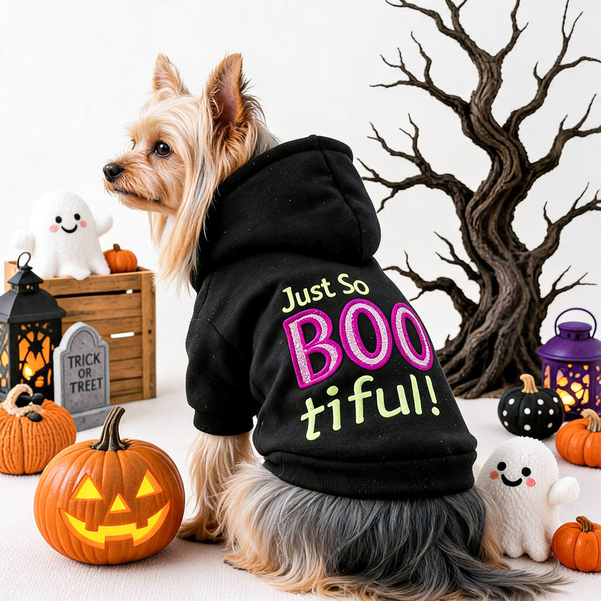 Pet Clothes for Small Dogs and Cats, Halloween Stylish Hoodie, Autumn and Winter Pet Apparel