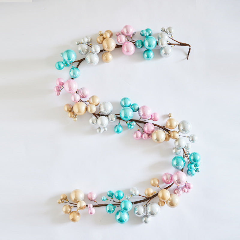 Christmas Decoration Shiny Ball Ornament Hanging Ball String Balls Door Decor Festival Atmosphere Decoration Holiday Decoration Supplies