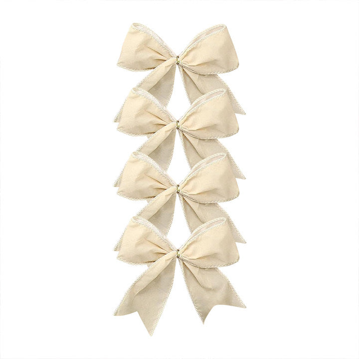 Christmas Bow Decoration DIY Red Fabric Christmas Tree Wreath Decorative Bow Ornament