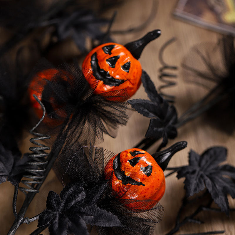 Halloween Decorations Black Horror Pumpkin Branch Bouquet Halloween Home Party Decoration