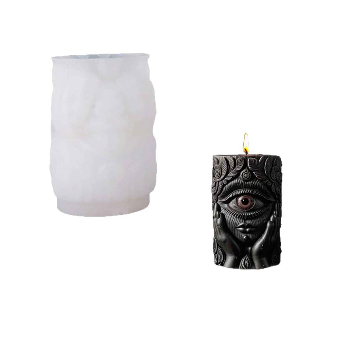 DIY Mystic Eye Scented Candle 3D Dark Hand-Held Eye Shape Decorative Ornament Silicone Mold