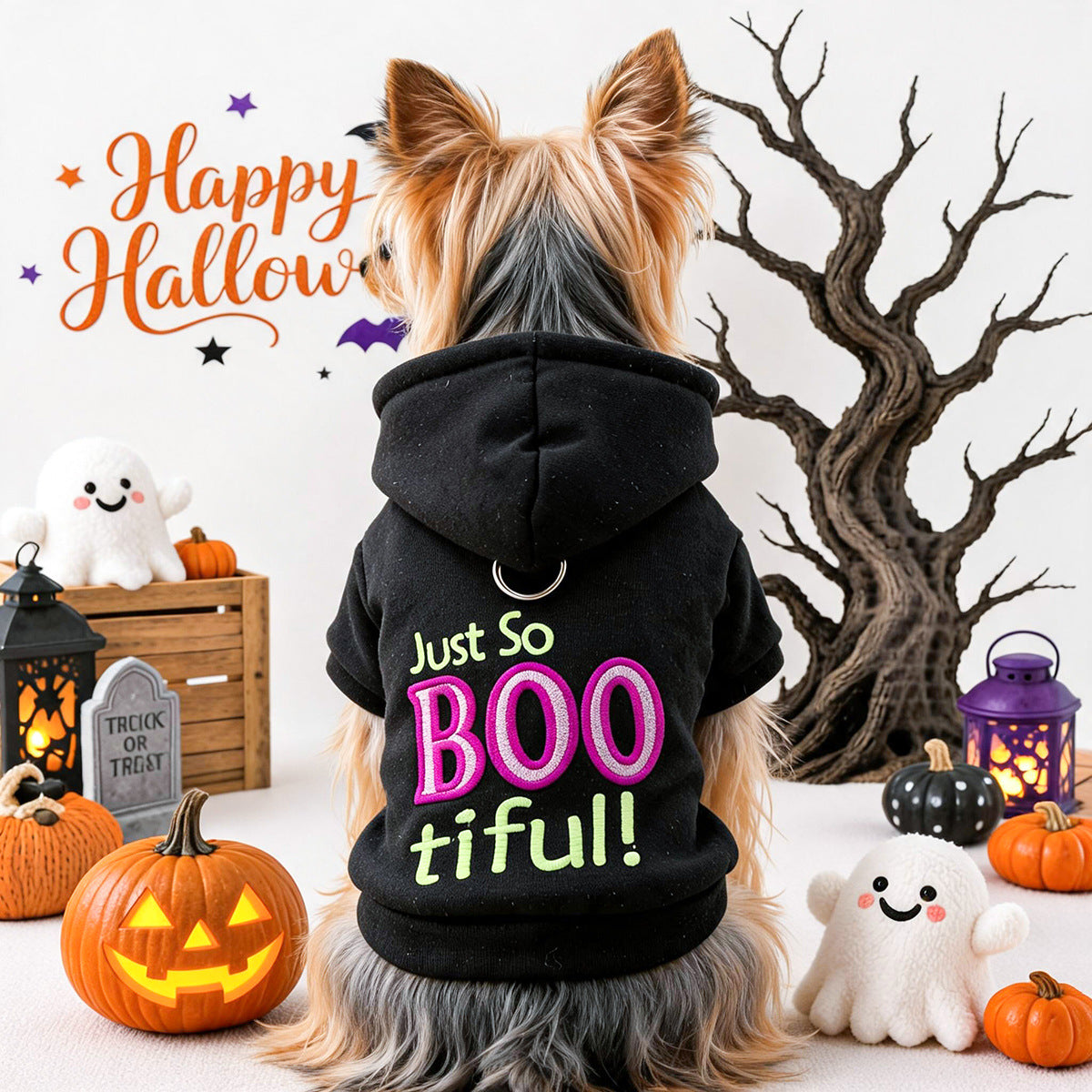 Pet Clothes for Small Dogs and Cats, Halloween Stylish Hoodie, Autumn and Winter Pet Apparel