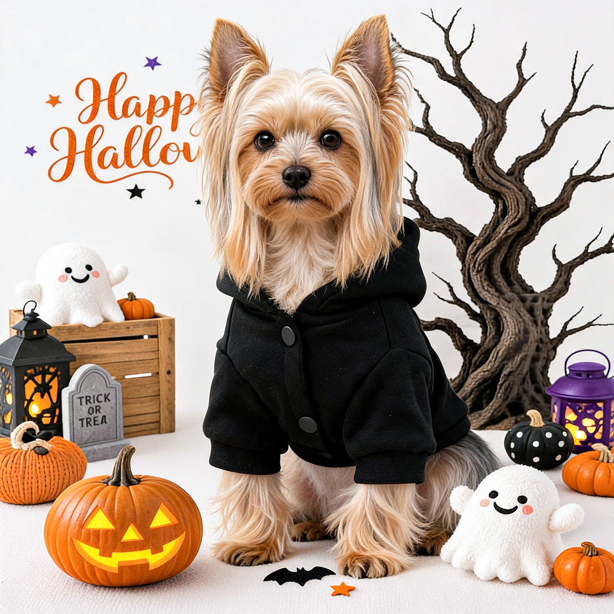 Pet Clothes for Small Dogs and Cats, Halloween Stylish Hoodie, Autumn and Winter Pet Apparel