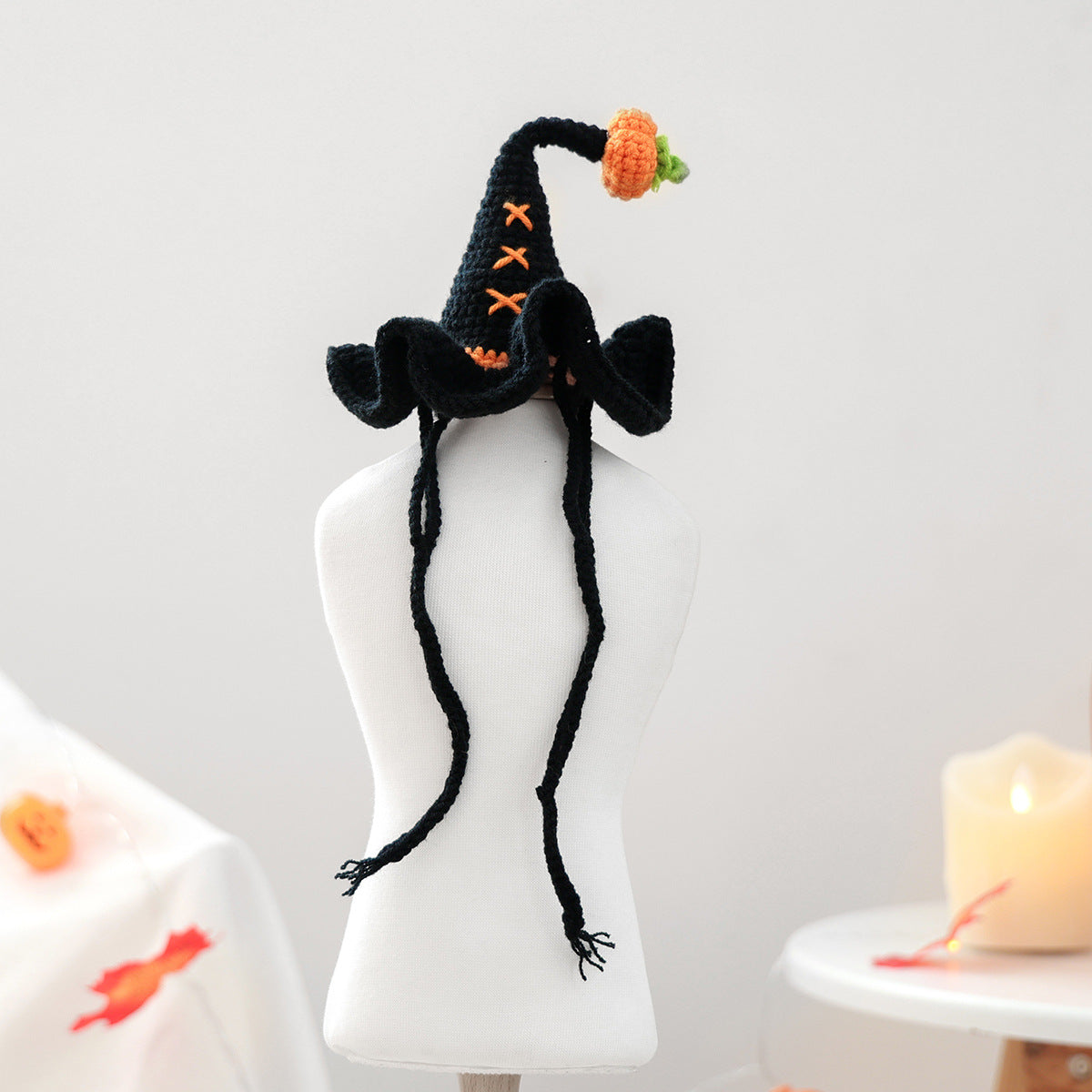 Pet Accessories Knitted Wizard Hat for Dogs and Cats, Cute Halloween Costume Decoration