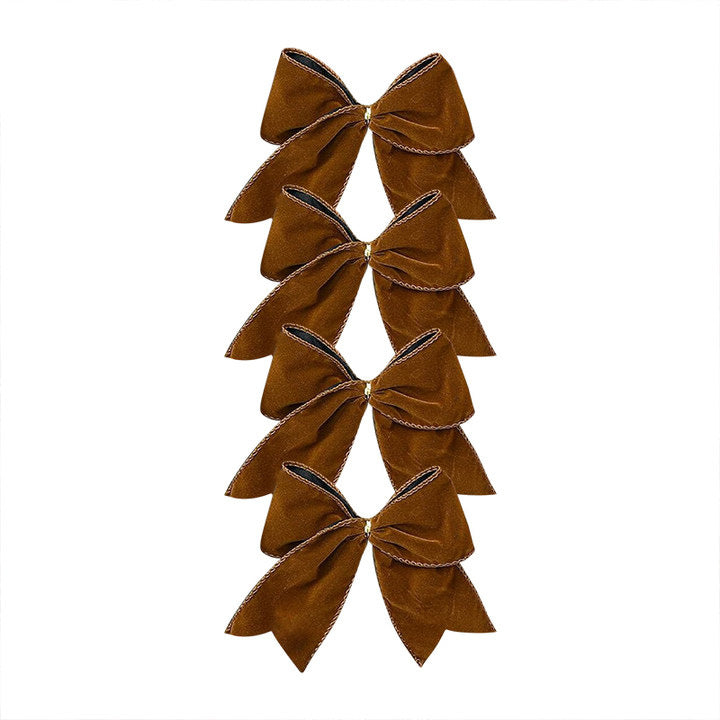 Christmas Bow Decoration DIY Red Fabric Christmas Tree Wreath Decorative Bow Ornament