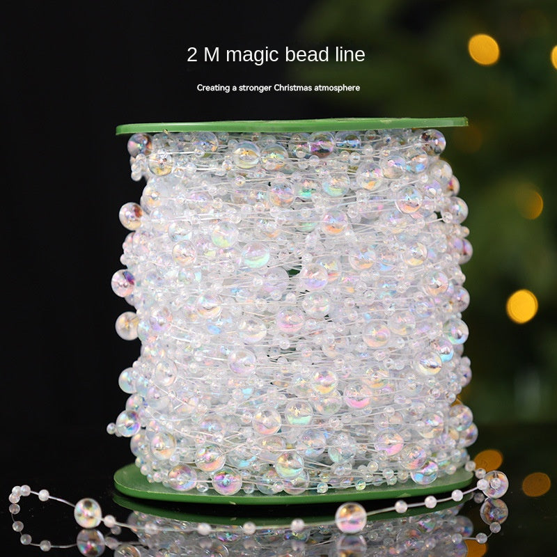 Star Electroplated Wire Bead Chain DIY Christmas Craft Ornament Wedding Decoration Material String Arrangement Decoration