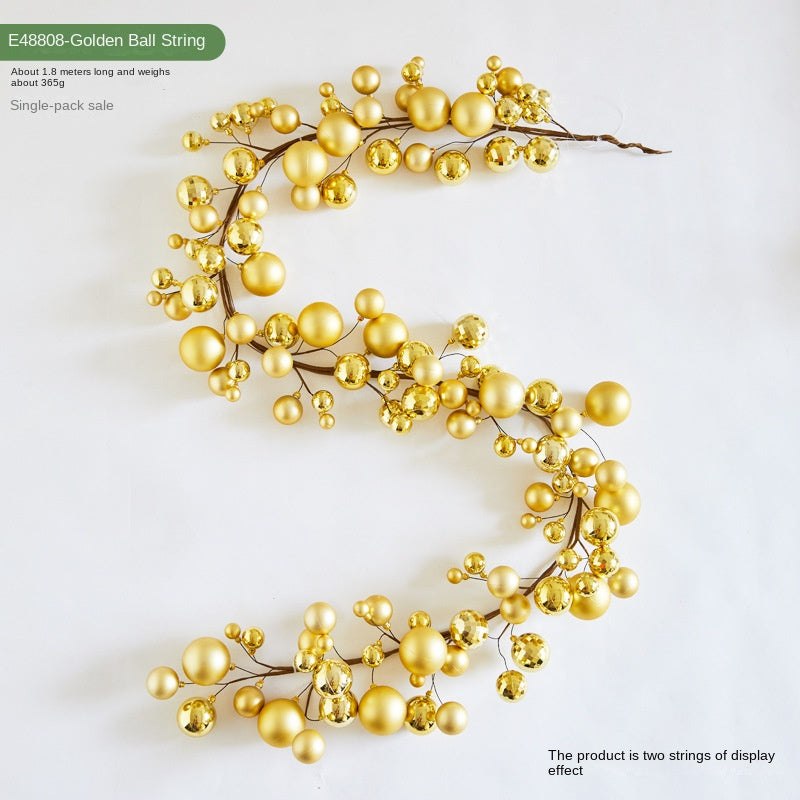 Christmas Decoration Shiny Ball Ornament Hanging Ball String Balls Door Decor Festival Atmosphere Decoration Holiday Decoration Supplies