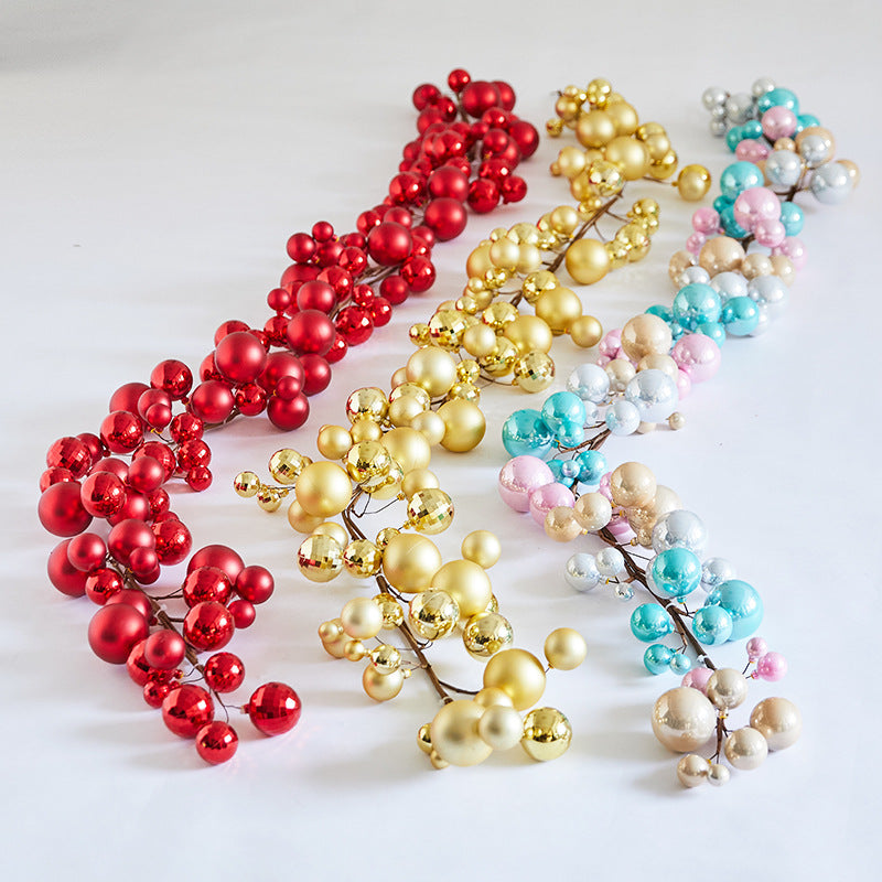 Christmas Decoration Shiny Ball Ornament Hanging Ball String Balls Door Decor Festival Atmosphere Decoration Holiday Decoration Supplies